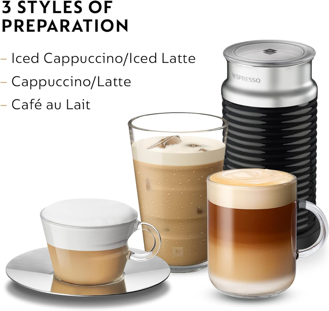 Nespresso Aeroccino3 Milchaufschäumer, Einheitsgrösse, Schwarz, Milchaufschäumer