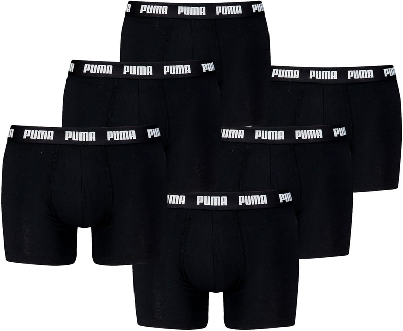 PUMA Boxer Briefs Boxershorts Men Herren Everyday Unterhose Pant Unterwäsche 6 er Pack , Farbe:001 -