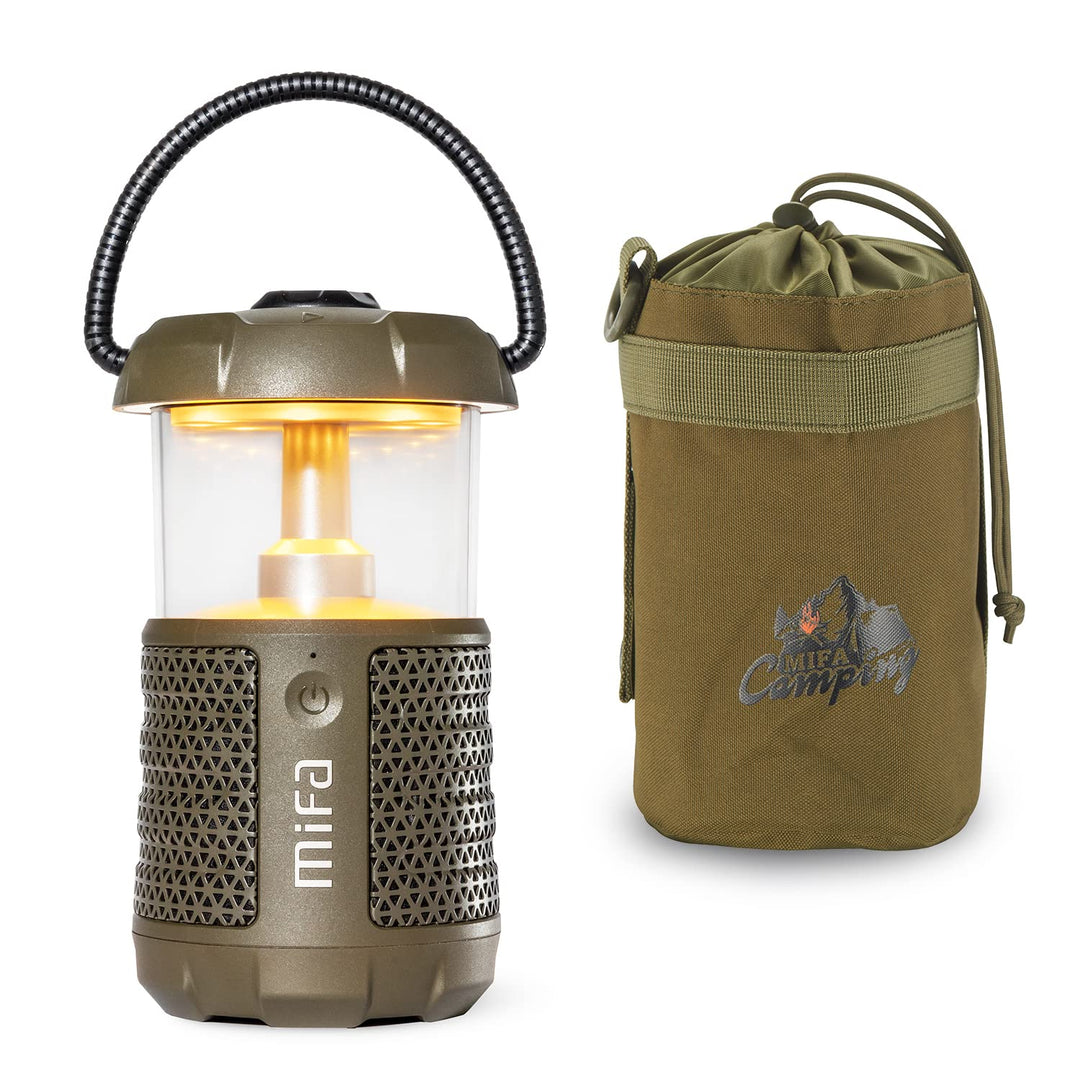 MIFA WildCamping Bluetooth Lautsprecher mit Camping Lampe, Bluetooth 5.3 20 Watt HiFi Sound, IP67 wa