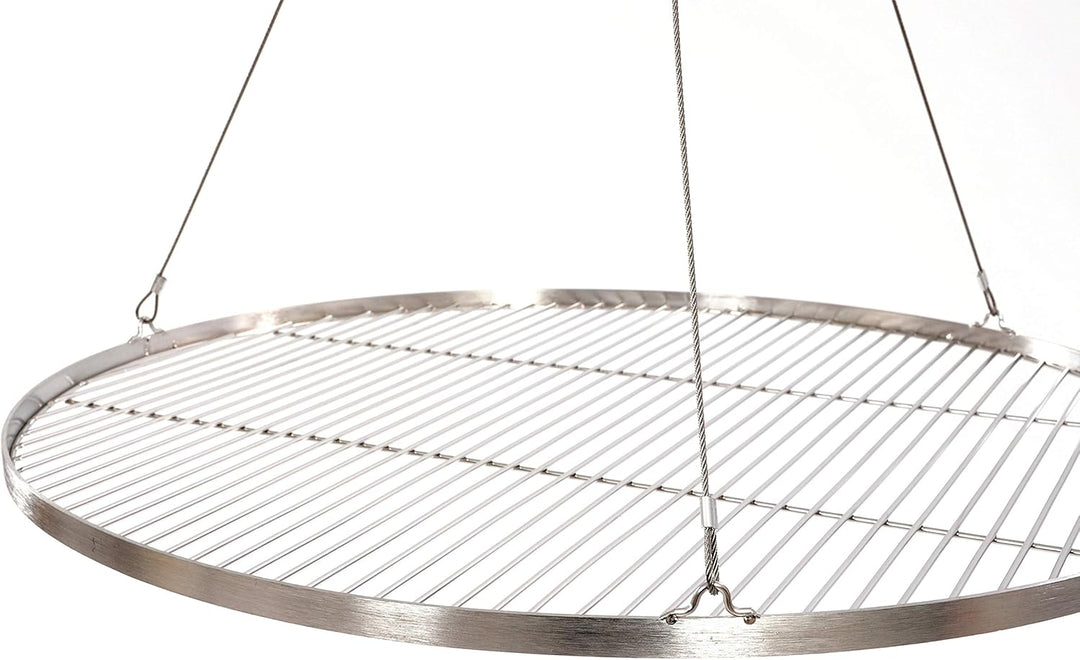 80 cm Premium Grillrost Edelstahl für Schwenkgrill 3 Bein BBQ Grill Rost mit Seil