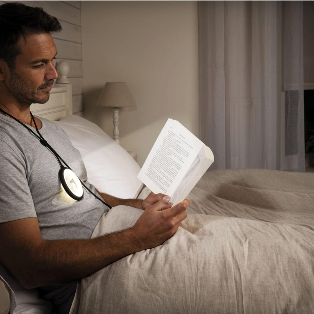 Bily LED-Leselampe, tragbar und nomadisch, schwarz – 3 Helligkeitsstufen, ohne Batterie oder Akkus,