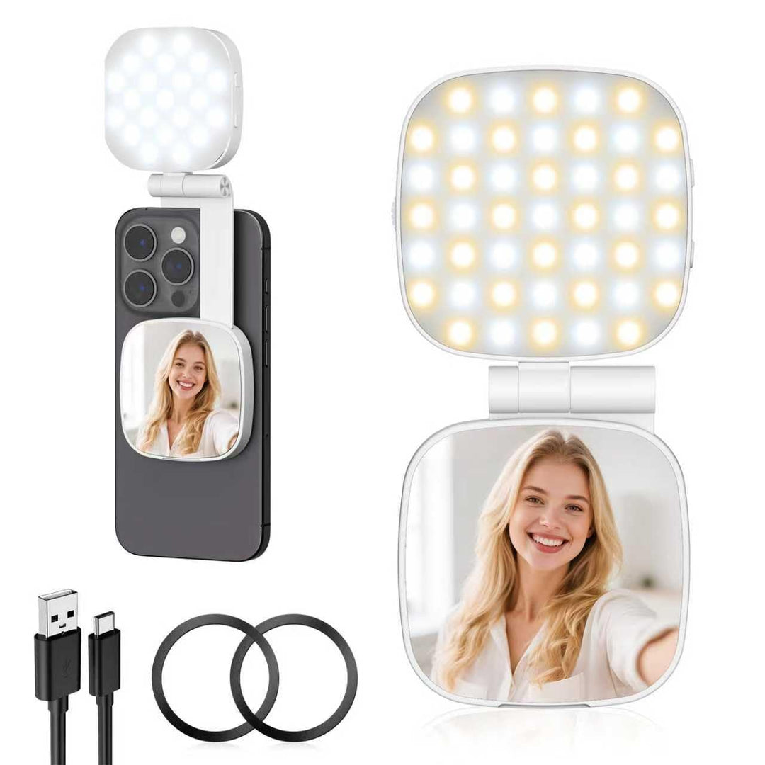 Diyife Selfie Licht, LED Magnetisches Fülllicht, 6 Beleuchtungsmodi, Handylicht 10 Helligkeitsstufen
