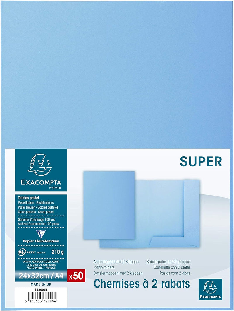 EXACOMPTA 332006E Ordnerrcken-Etiketten SPECIAL blau, Blau