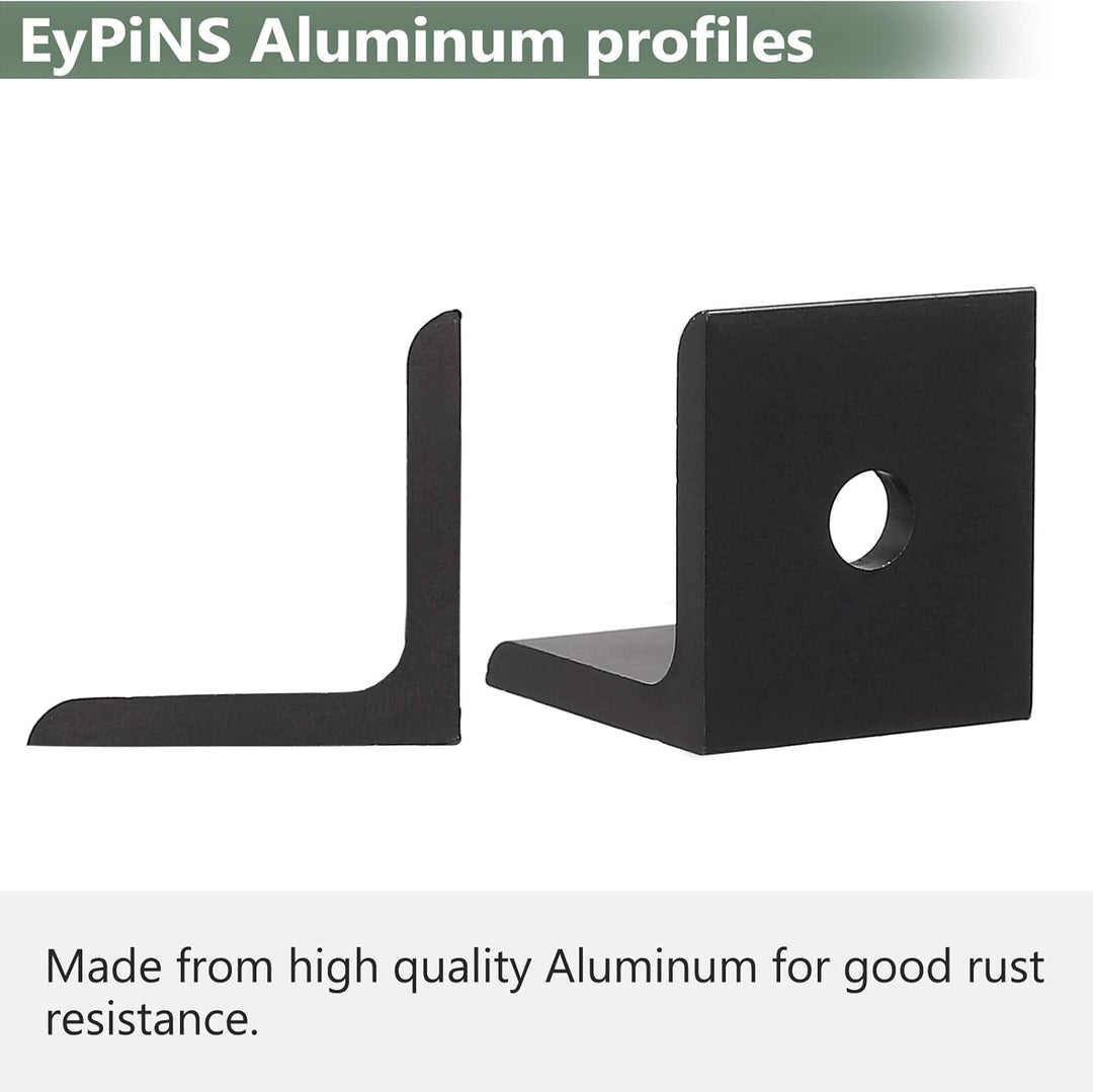 EYPINS 10X Winkelverbinder ALU, Winkel Befestigung Befestigungsmaterial Aluprofil 30x30 30x60 Nut 8