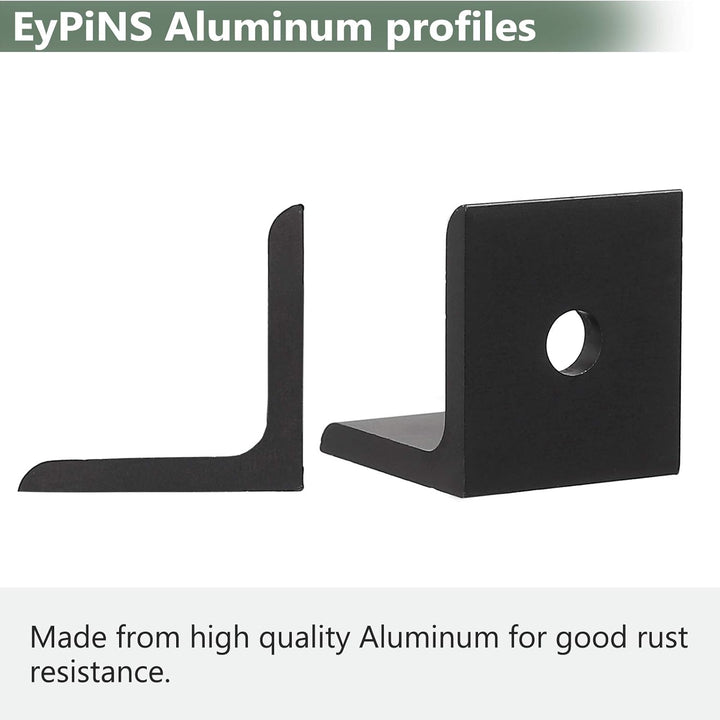 EYPINS 10X Winkelverbinder ALU, Winkel Befestigung Befestigungsmaterial Aluprofil 30x30 30x60 Nut 8