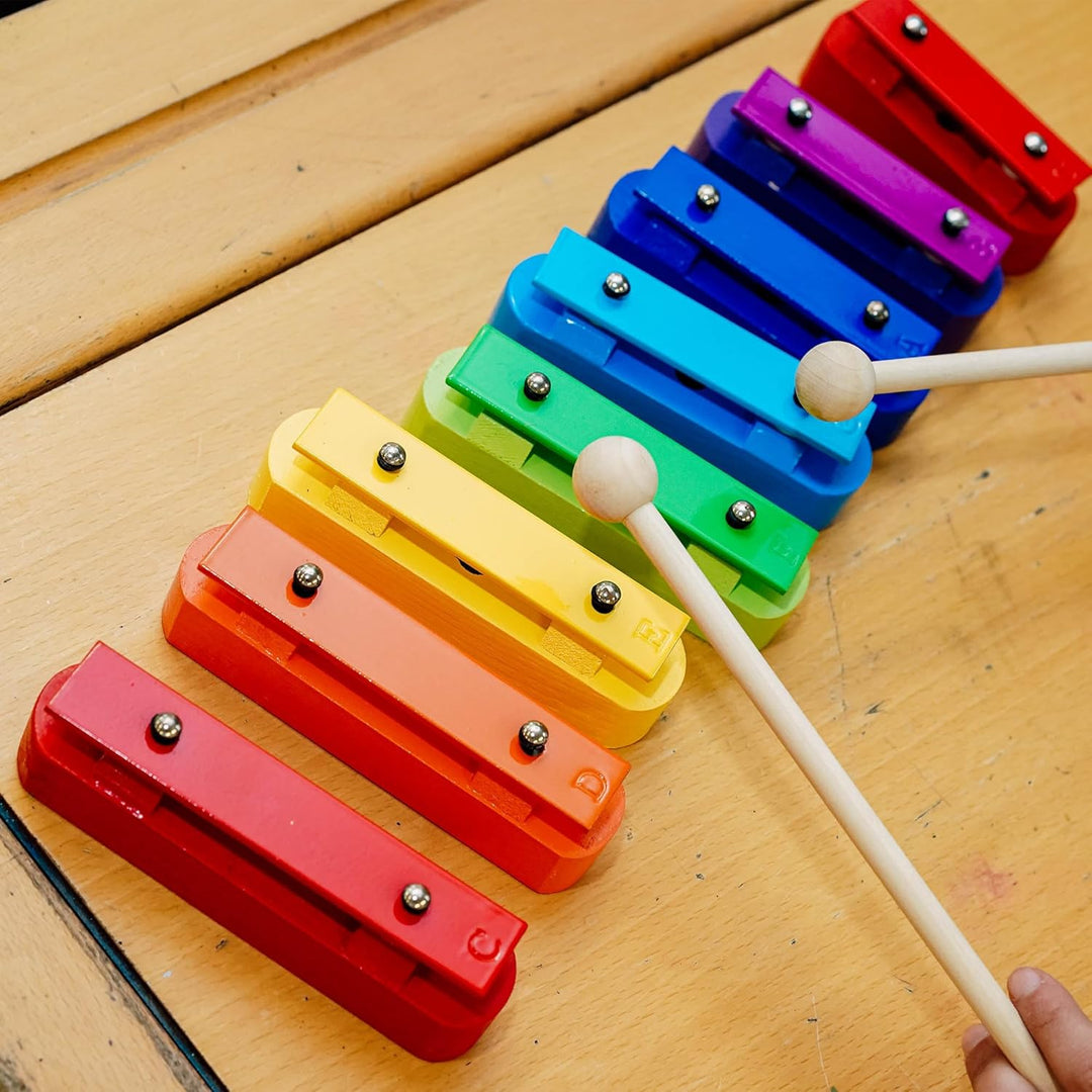 A-Star Buntes Glockenspiel-Set, 8 Stück, Sopran, diatonisches Regenbogen-Glockenspiel, Xylophon mit