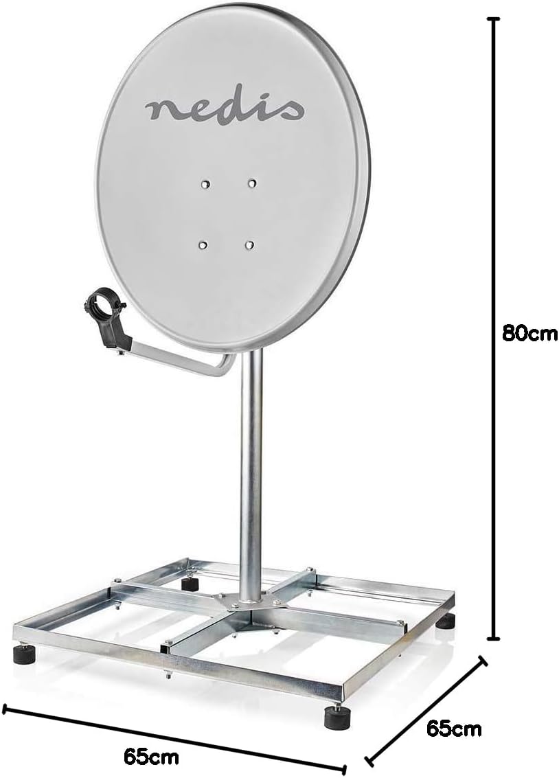 Nedis - Satellit Ständer Balcon - 4 x 30 x 30 cm - Galvanisiertem Stahl - Silver 4 x 30 x 30 cm Silb