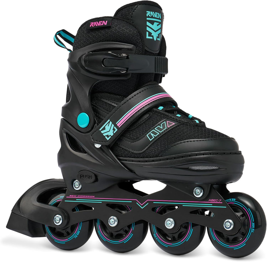 Raven Verstellbare Inline Skates Drill optional als 2in1 - Kugellager Carbon Abec7 - DSAS - Double-S