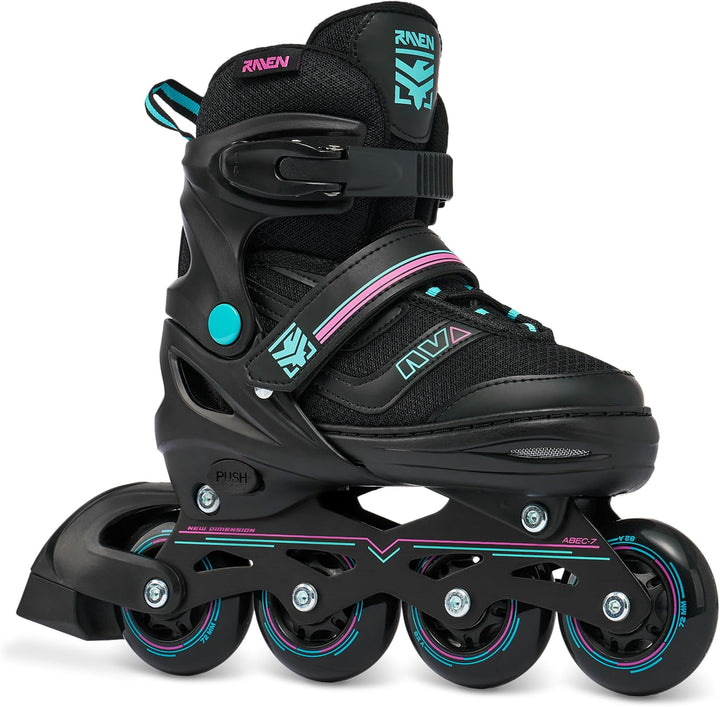 Raven Verstellbare Inline Skates Drill optional als 2in1 - Kugellager Carbon Abec7 - DSAS - Double-S