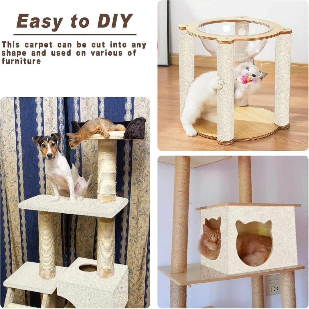 300cm×40cm Kratzmatte Katze Selbstklebend, Kratzschutz Sofa Katze, Trimmbare DIY Katzen Kratzmatte m