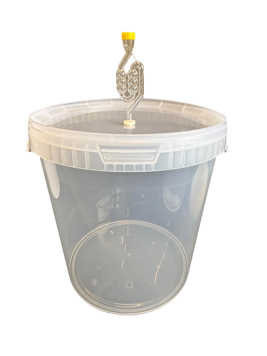 Gärbehälter 30L Fermentationsbehälter mit Gärröhrchen Deckel Dichtgummi Gäreimer Eimer für Bier Wein