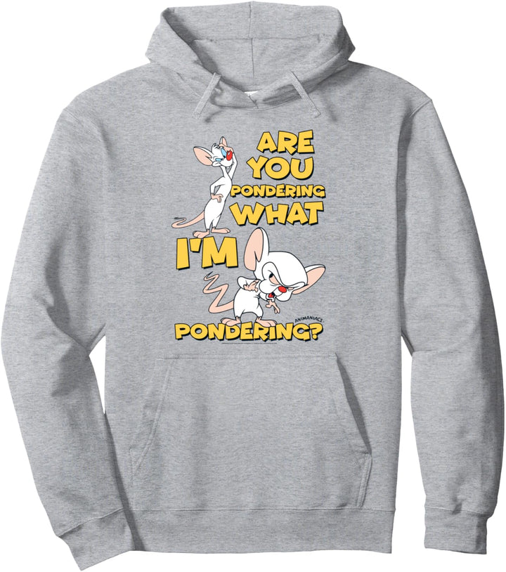 Pinky and the Brain Pondering Pullover Hoodie