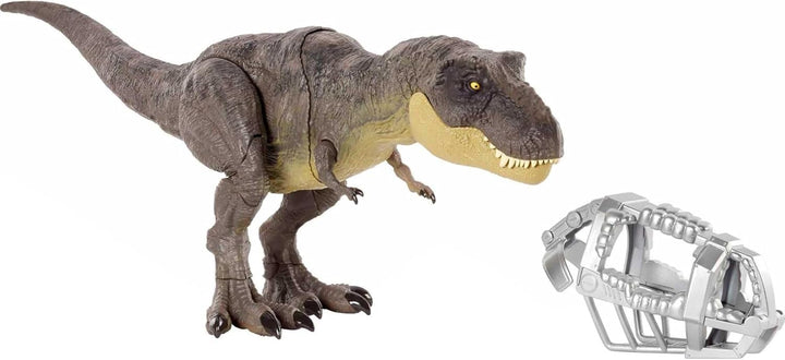 Jurassic World GYW84 - Tyrannosaurus Rex Figur Camp Cretaceous Dino-Flucht Spielzeug mit Stampfbeweg