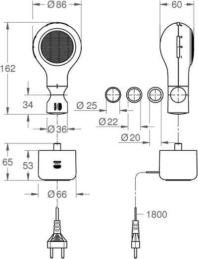 GROHE Aquatunes | BADACCESSOIRES - Bluetooth DUSCHLAUTSPRECHER | wasserdicht, mit Induktion-Ladestat