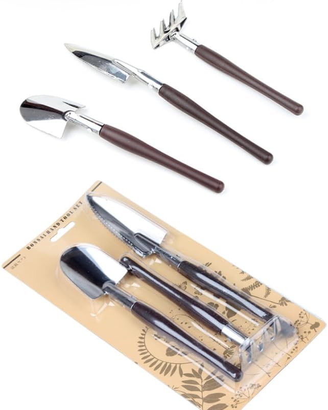 Hemoton 3-teilig Gartenwerkzeug Set Mini Harke für Blumentopf Handheld-Garten-Werkzeug-Set, Mini-Har