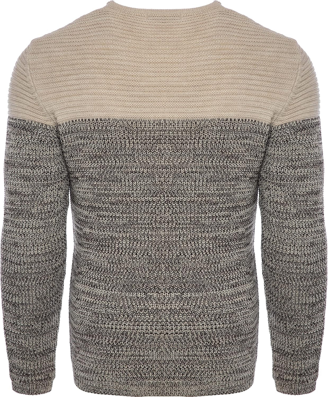 Karl´s People Herren Strick-Pullover Rundhals mit Logopatch | Männer Winter-Pullover |stylischer Her
