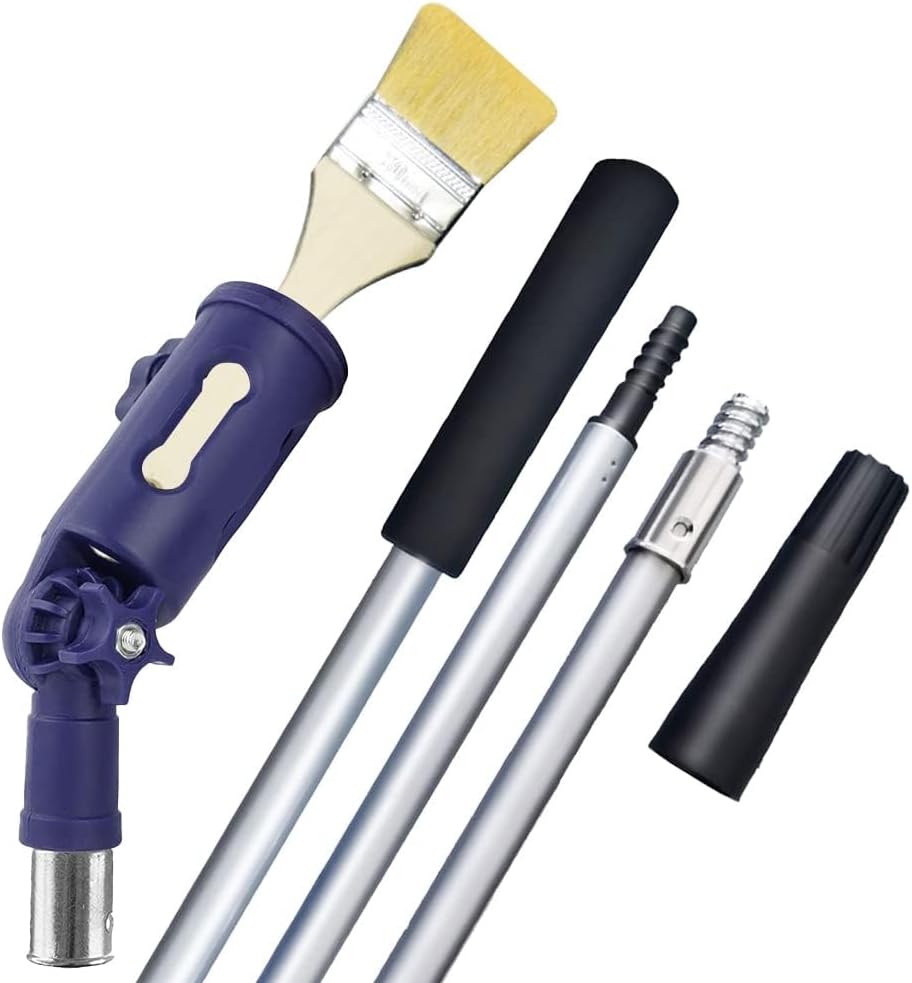 39 Zoll/1M lange Teleskopstange Bürstenhalter + Teleskopstab 100cm, Bürstenhalter und Verlängerungs-