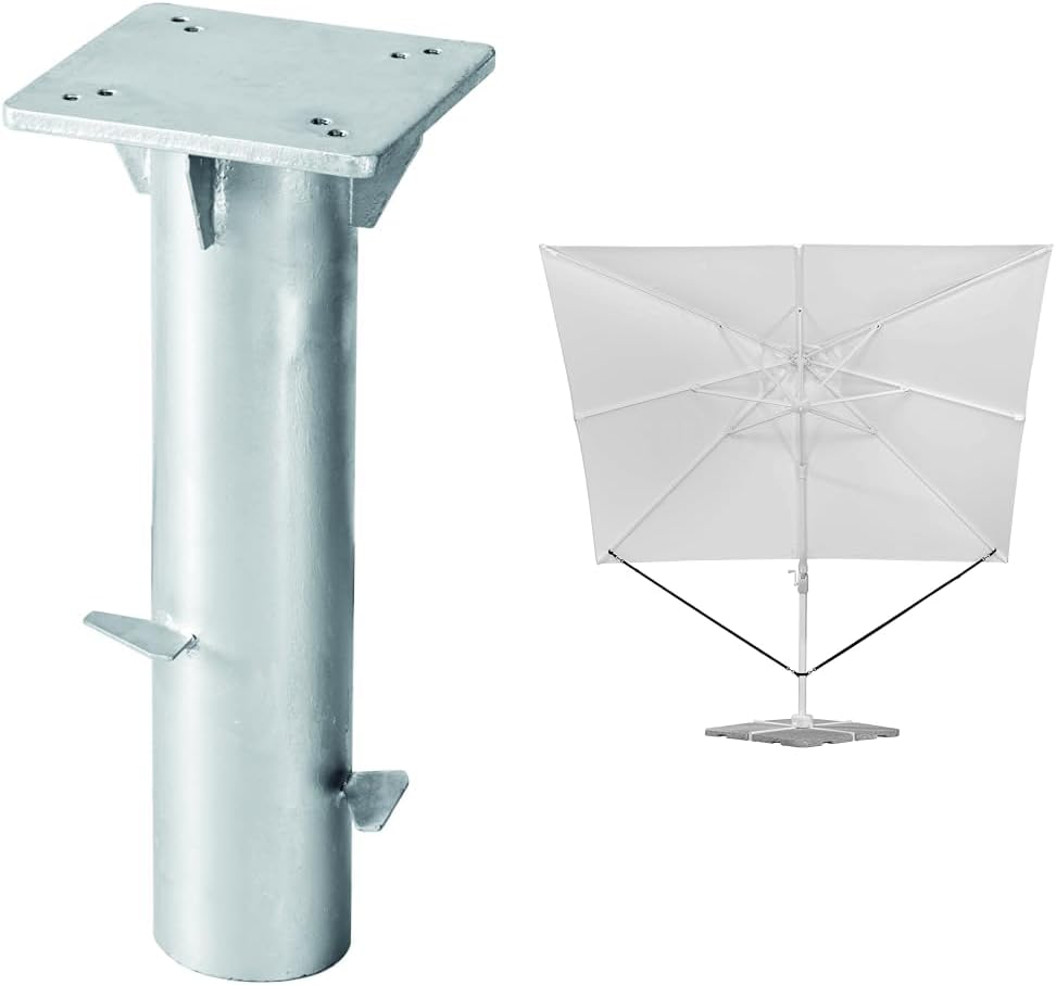 Schneider Universal-Bodenplatte & Schneider Windsicherung für Ampelschirme Bundle mit Windsicherung,