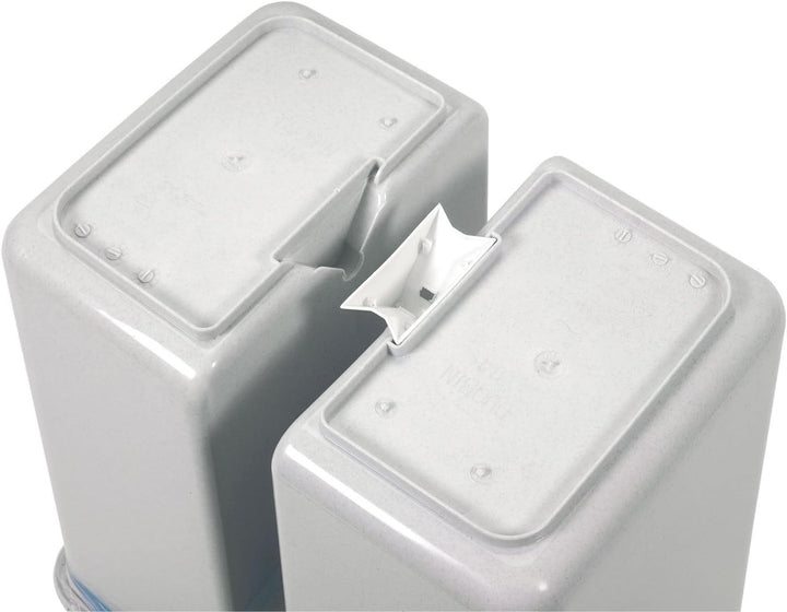 Alpfa Müllbehälter 2 x 30 Liter Duo Bin Grau Granit Made In Europe Inkl. 2 Ersatzfedern A 1 -