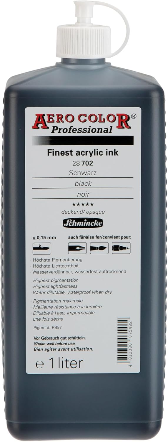 AERO COLOR Professional Airbrush. 1000ml Schwarz [Spielzeug]