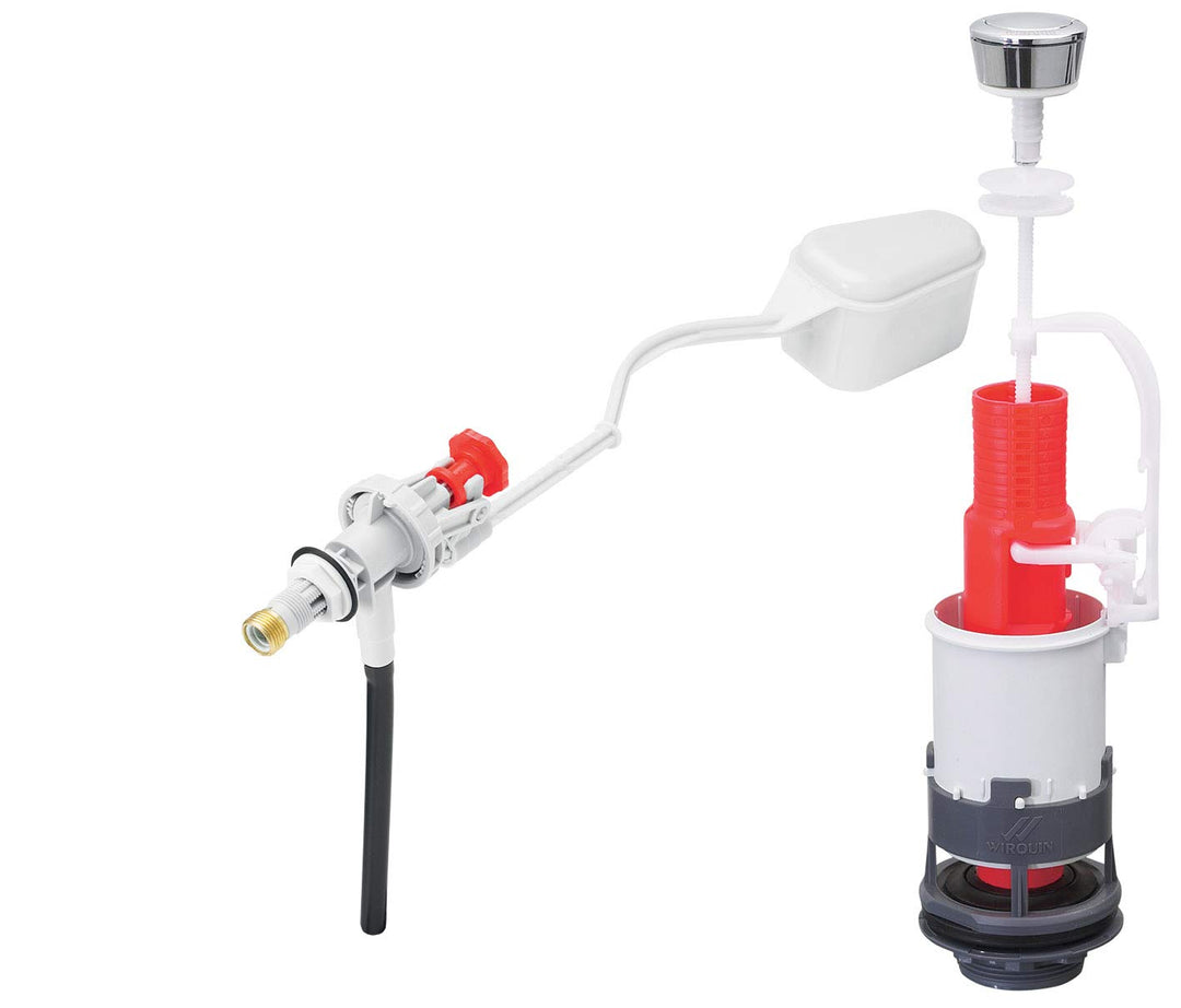 Wirquin 12030301 Spülmechanismus, 1 Drücker, mit Hebel, Schwimmerventil