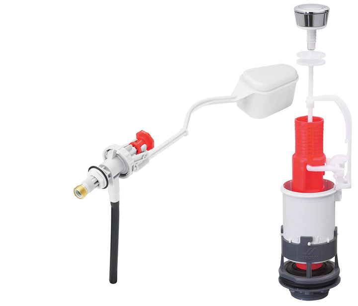 Wirquin 12030301 Spülmechanismus, 1 Drücker, mit Hebel, Schwimmerventil