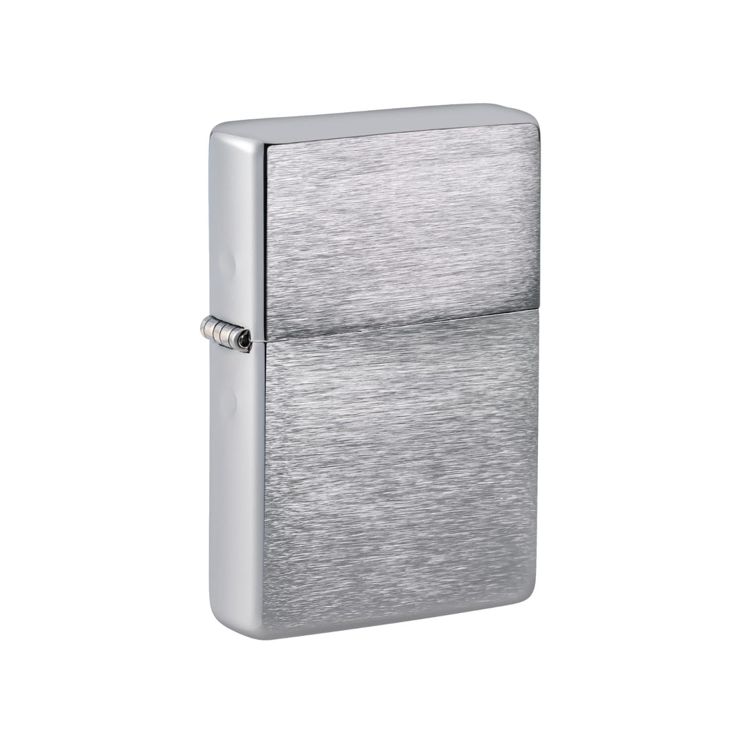 Zippo Vintage gebürstetes Chrom ohne Schlitze – 230.25, Gebürstetes Chrom