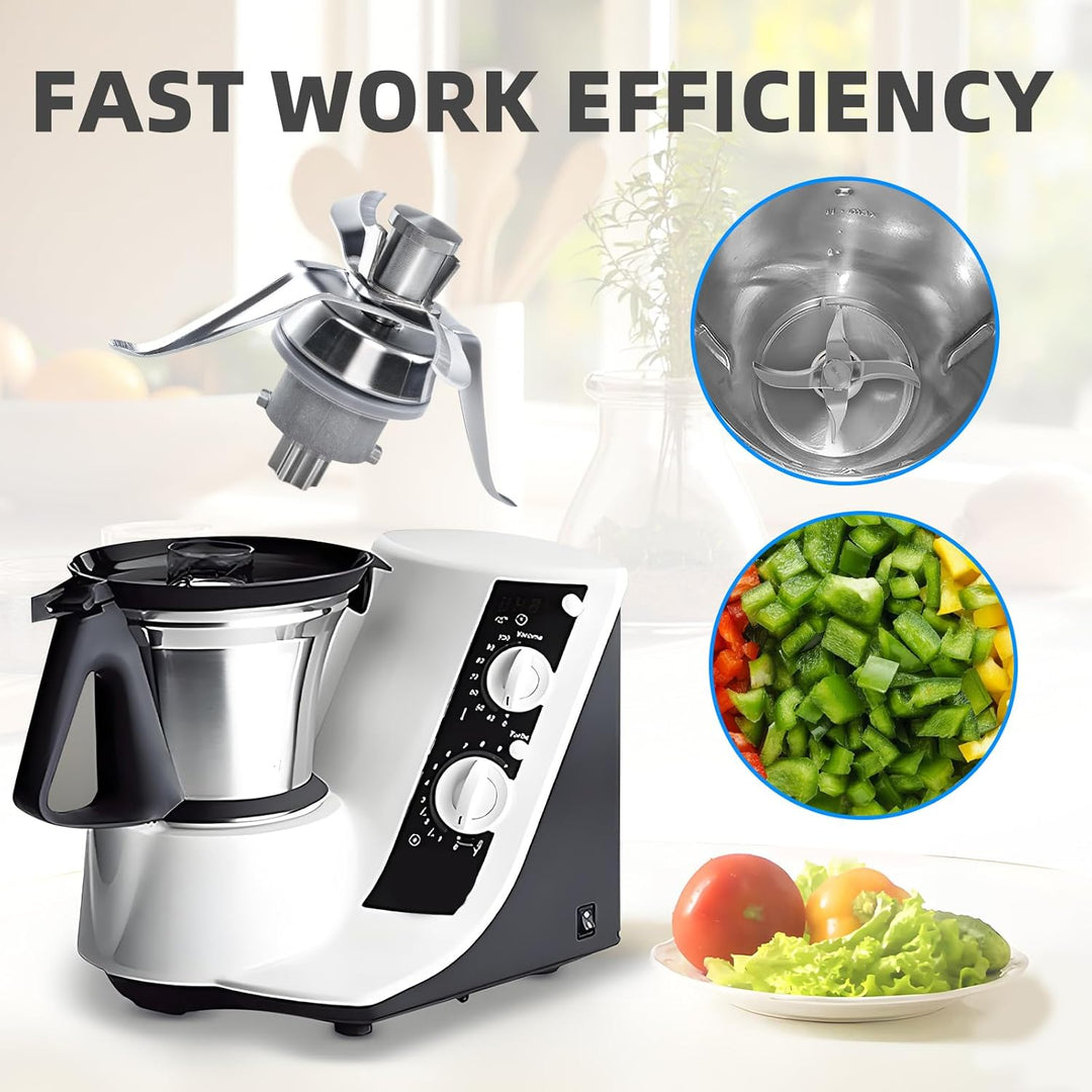 Mixmesser für Thermomix TM21, Messer aus Edelstahl Ersatz kompatibel mit Küchenmaschine, Ersatzmesse
