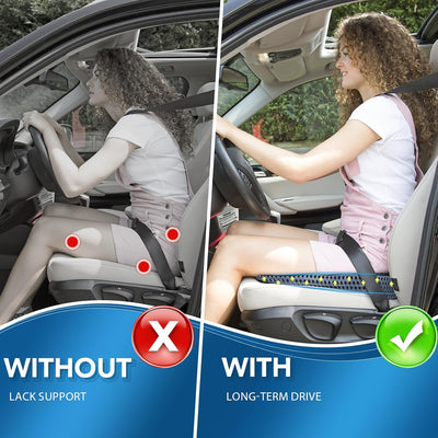 QUTOOL Autositzkissen,keilkissen Auto,Ergonomisches Sitzkissen Sitzkeilkissen Fahrersitz , Memory Fo