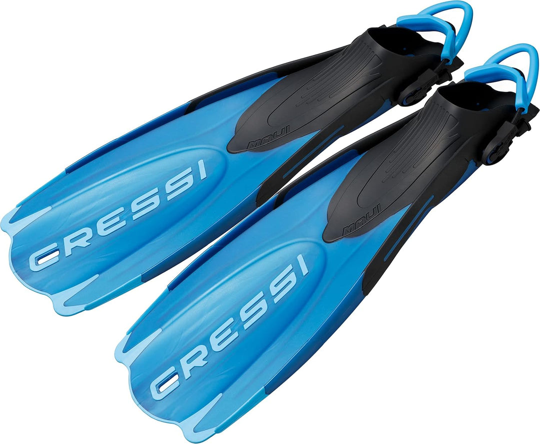 Cressi Unisex-Adult Maui Fins Flossen S/M Schwarz/Blau, S/M Schwarz/Blau