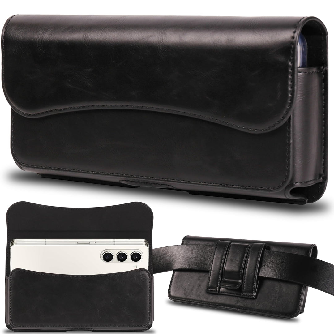 INGIDO Handy Gürteltasche Premium Leder Tasche mit Gürtelclip Handytasche für iPhone 15 Pro Max 14 P
