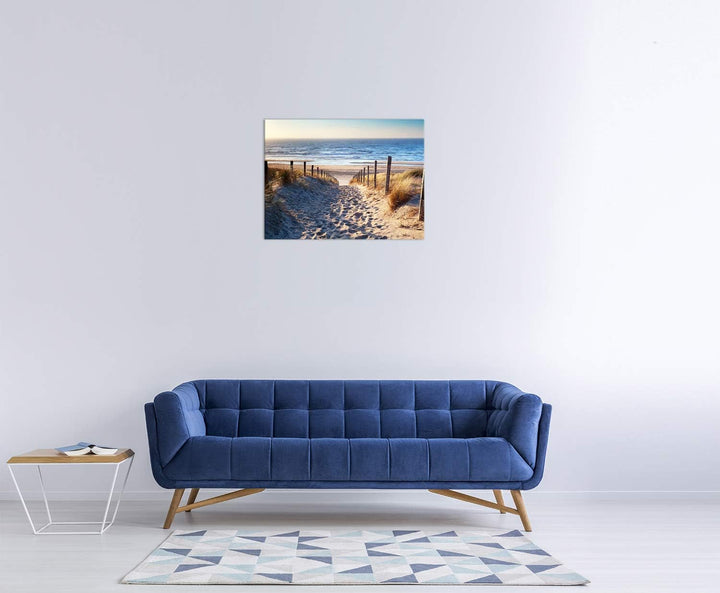 Bilderdepot24 Bild auf Leinwand | Schöner Weg zum Strand III in 70x50 cm als Wandbild | Wand-deko De
