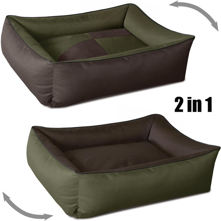BedDog Hundebett 2in1 MAXQ, Hundekissen mit abziehbaren waschbaren Bezug, Hundekorb, Hundesofa, für