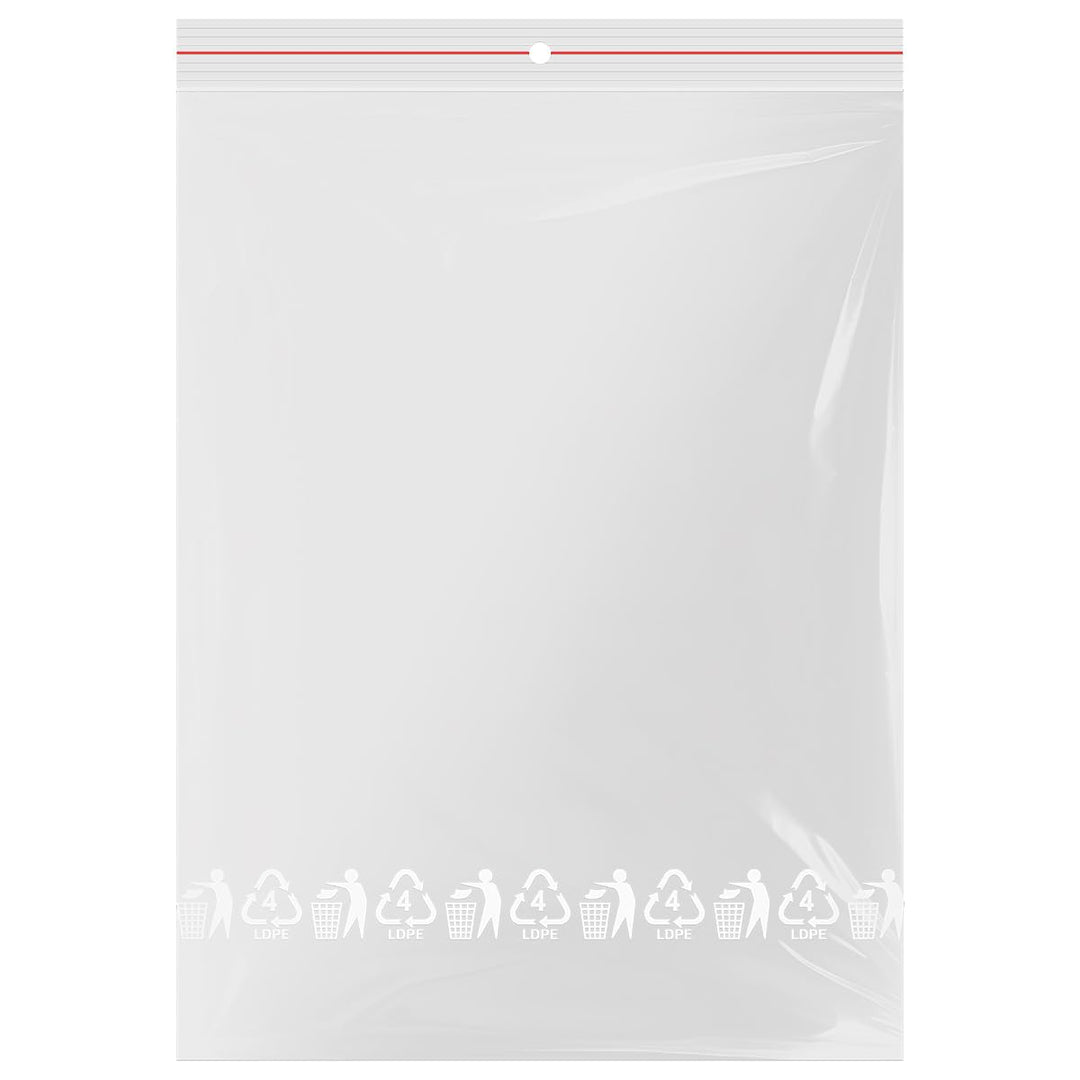 verpacking Druckverschlussbeutel 300 x 400 mm Transparent 50 mµ Polybeutel Zip-Beutel Wiederverschli