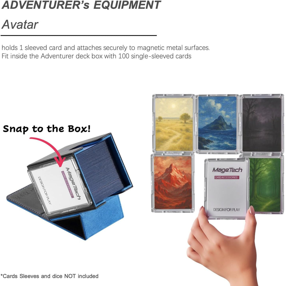 Mage Tech Adventurer [Hero] Modulare Deckbox - passt für 99 doppelt gesleevte Karten - Avatar-Halter