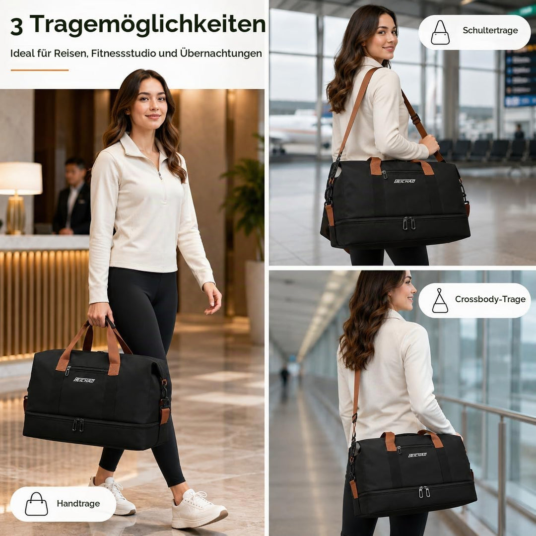lafo Sporttasche &amp; Reisetasche für Damen und Herren, Wochenendtasche Gym Bag, wasserdichte Schwimmta