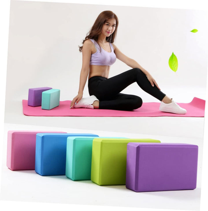Garneck Gepolsterte Yogamatte rutschfeste Yogamatte 2 Stück Schaumstoffblock Yoga rutschfest Yoga-Bl