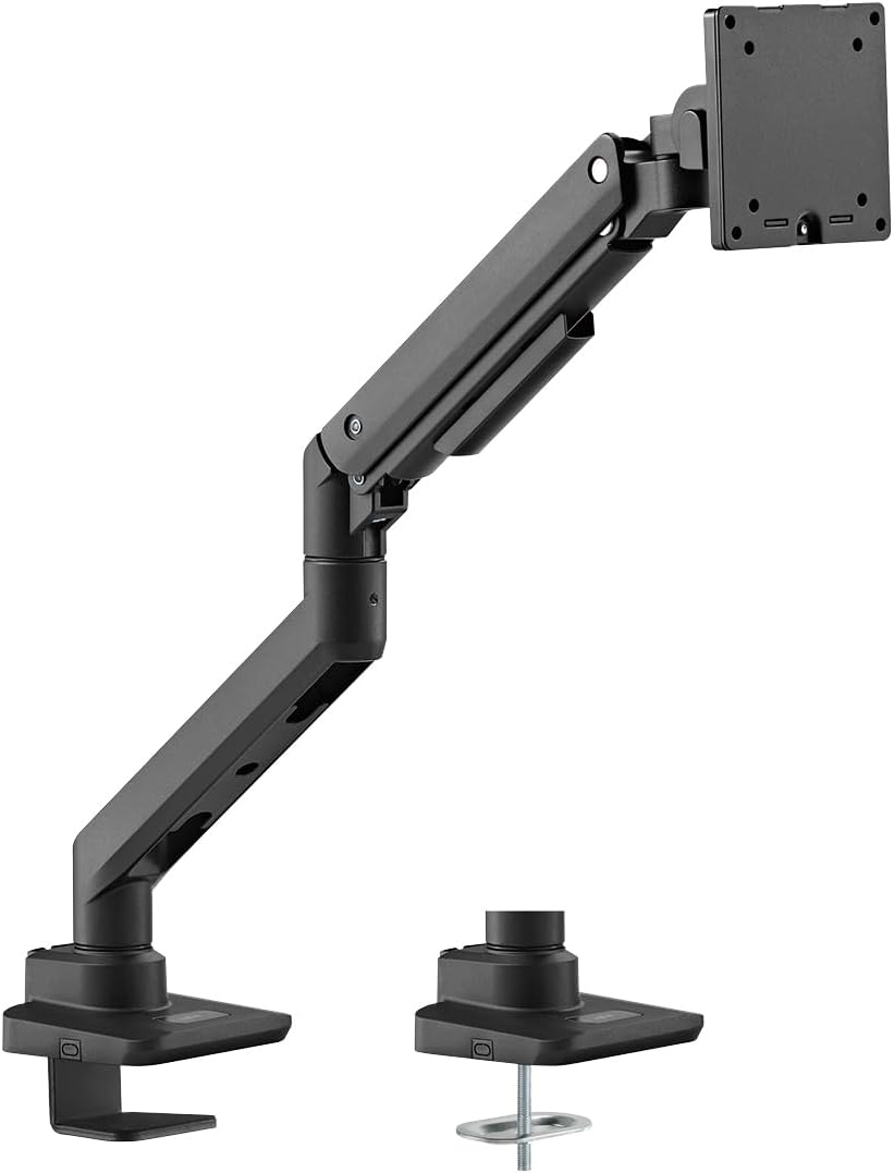 LogiLink Monitorhalterung für 17–49", mit Gasdruckfeder, geeignet für Flat & Curved Monitore, Alumin