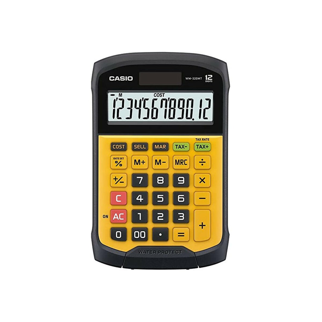 CASIO Tischrechner WM-320MT, 12-stellig, spritzwasser- und staubgeschützt, Steuerberechnung, Solar-/