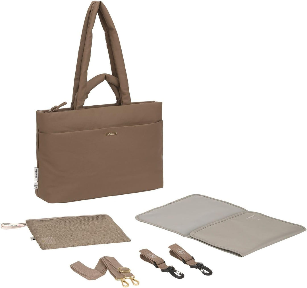 LÄSSIG Wickeltasche Schultertasche Liva Shoulder Bag Hazelnut braun