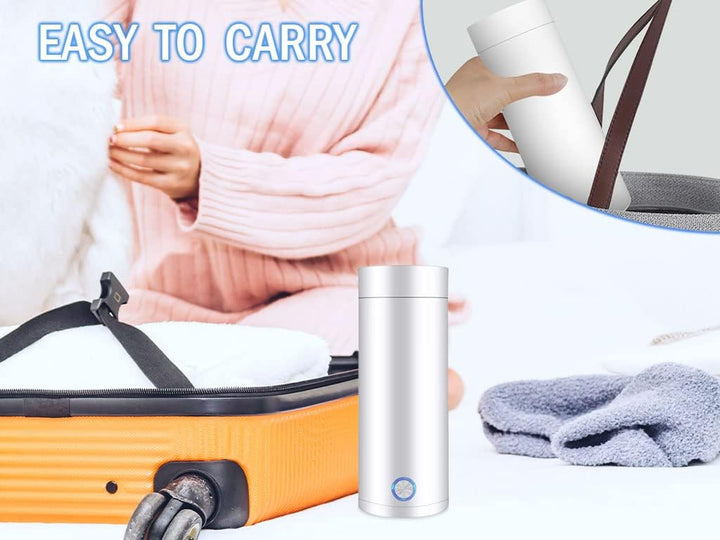 Tragbarer Elektrischer Wasserkocher, 400ml Reise Wasserkocher, Schneller Wasserkocher mit Trennbares