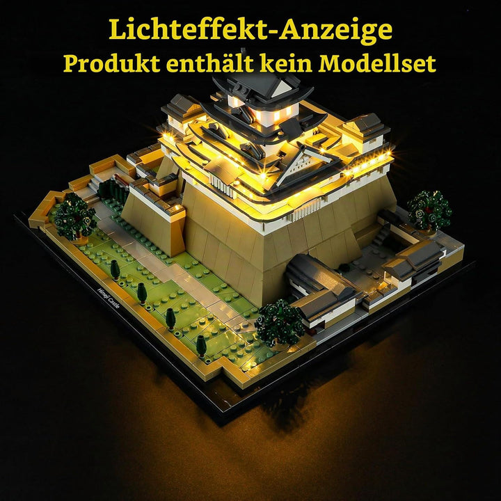 GEAMENT LED Licht-Set Kompatibel mit Lego Burg Himeji (Himeji Castle) - Beleuchtungsset für Architec