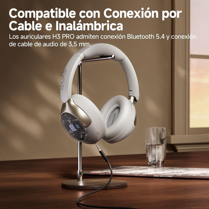 QCY H3 PRO Over Ear kopfhörer Bluetooth,50db Adaptives aktives Noise Cancelling mit Mehreren Modi,Hi