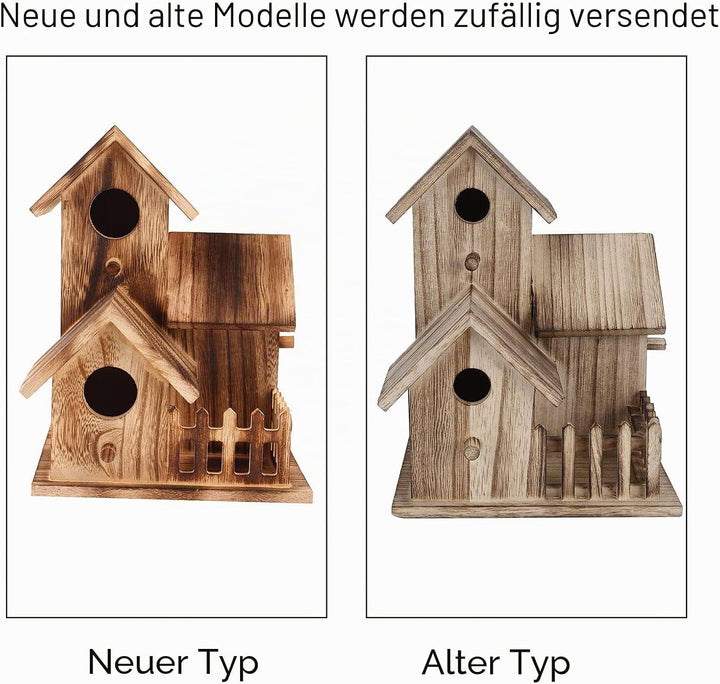 Vogelhaus aus Holz, Nistkasten zum Aufhängen Vogelnistkasten Vogelfutterhaus Kleines Meisen Nistkast