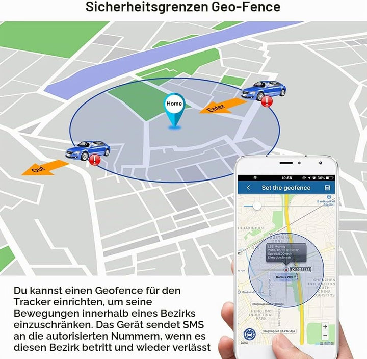 WInnes 4G GPS Tracker Auto Ohne ABO, 20000mAh GPS Ortungsgerät mit 240 Tage Standby, Echtzeit Tracki
