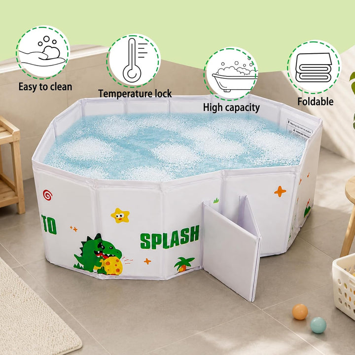 Faltbare Babybadewanne, Kleinkindbadewanne für die Dusche, zusammenklappbare Kinderbadewanne für Kin
