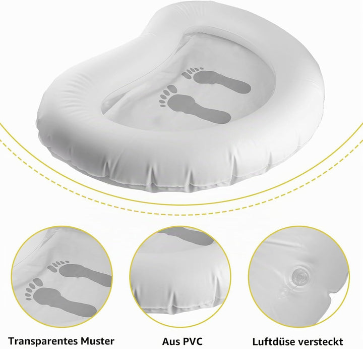 Aufblasbares Fussbecken, 93 x 73cm Pool Foot Bath, Grau Pool Fussbad, Whirlpool Aufblasbares Fussbad