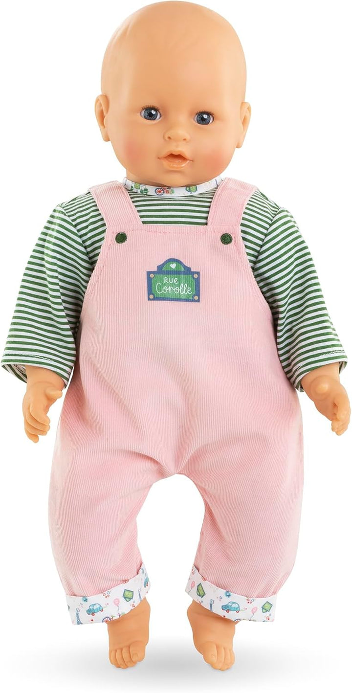 Corolle Mon Grand Poupon Shirt und Latzhose, Paris, für alle 42cm Babypuppen, ab 2 Jahren