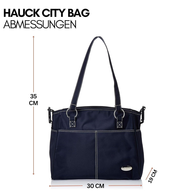 Hauck Baby Wickeltasche mit Unterlage City Bag, XXL Wickel Organizer für Unterwegs mit Aussen- und I