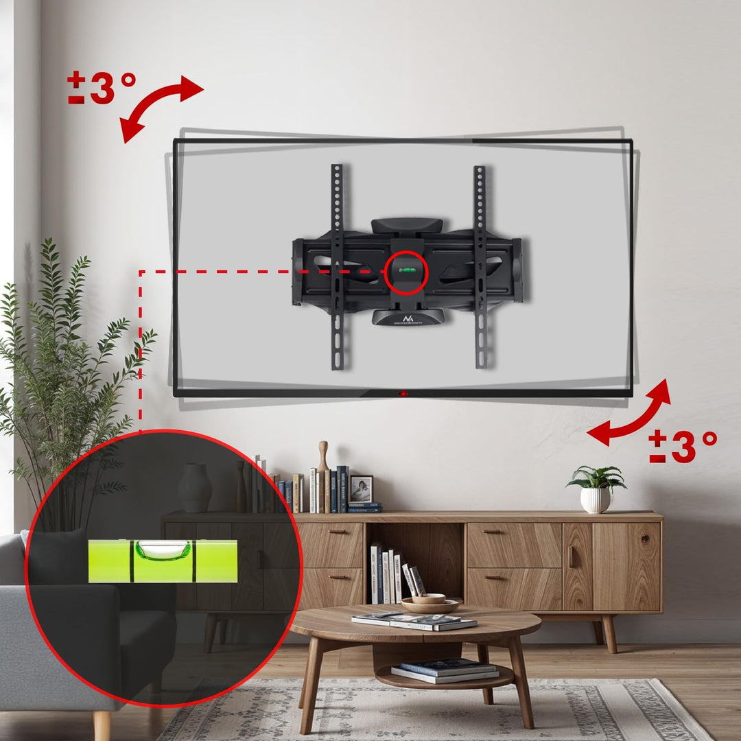 Maclean MC-781 Wandhalterung für OLED QLED LCD LED Plasma Fernseher 26-55" TV Halterung bis 45kg Dop
